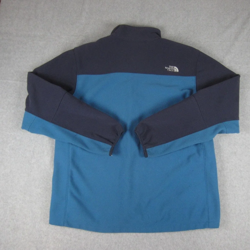 The North Face Jacket‎ Mens Large Blue Color Block Soft Shell Fleece Lined